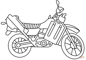 Military Motorcycle coloring page | Free Printable Coloring Pages