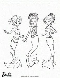 BARBIE in A MERMAID TALE coloring pages : 61 online Mattel dolls ...