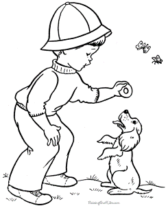Kid coloring pages - Puppy