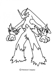 FIRE POKEMON coloring pages - Angry Blaziken