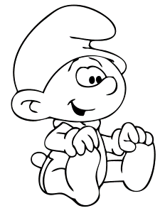 cute smurfs Colouring Pages