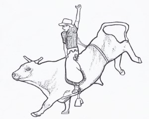 Bull Ride Coloring Pages - Coloring Pages For All Ages
