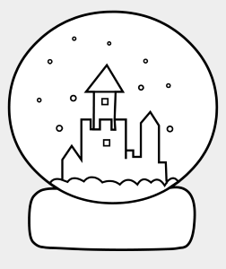 Cute Snow Globe Coloring Page - Winter Snow Globes Colouring, Cliparts &  Cartoons - Jing.fm