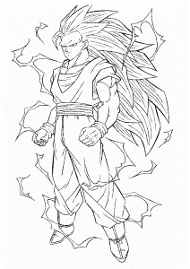 Popular Free Coloring Pages Of 10 Super Saiyan, Proficiency Goku ...