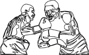 Two Boxer Fight Coloring Page | Sports coloring pages, Coloring books, Coloring  book pages