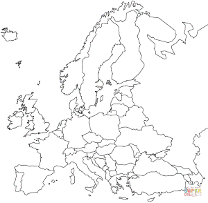 Europe Map Coloring Map