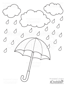 Free Coloring Pages Umbrella