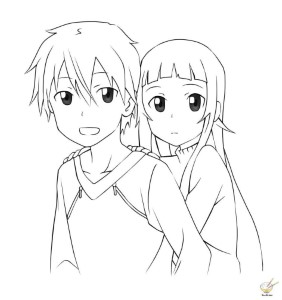 Sword Art Online - Kirito and Yui by songohanart on DeviantArt