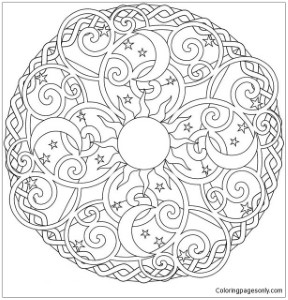 The Sun And The Moon Mandala Coloring Page - Free Coloring Pages ...