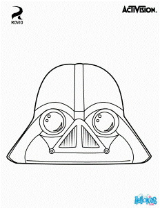 ANGRY BIRDS STAR WARS coloring pages - Vader