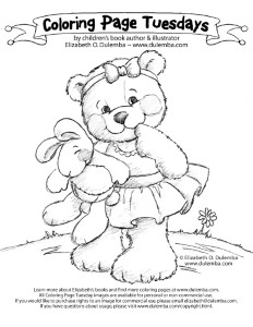 dulemba: Coloring Page Tuesday - Cutie Bear