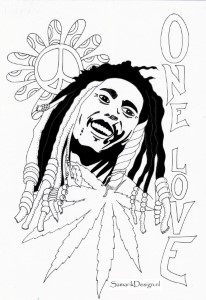 Bob Marley - Coloring Pages for Kids and for Adults