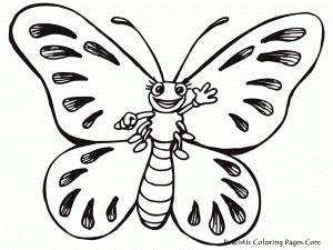 Realistic Butterfly Kids Coloring Pages - Colorine.net | #22158