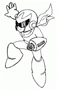 Megaman Coloring - Coloring Pages for Kids and for Adults