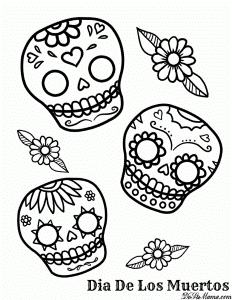Day Of The Dead Pictures To Color - Coloring Pages for Kids and ...