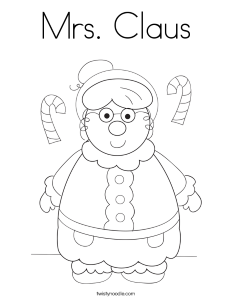 Mrs Claus Coloring Page - Twisty Noodle