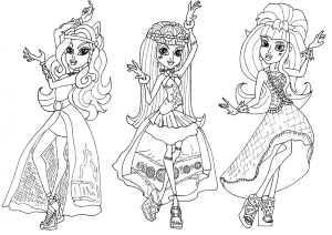 Free Printable Monster High Coloring Pages: Free 13 Wishes Haunt