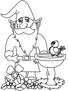 Garden Gnome Coloring Page | Savannah Attic