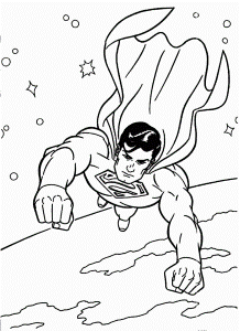 Download Superman Flying Over The Planets Coloring Pages Or Print