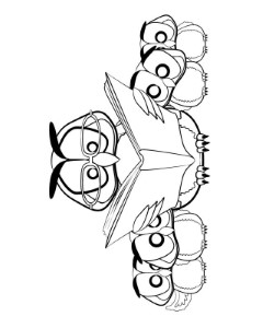 Owl family - Free Printable Coloring Pages
