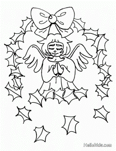 Christmas Angels Coloring Pages Angel Of God Printable For
