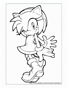 Amy Rose Coloring Pages Tattoo