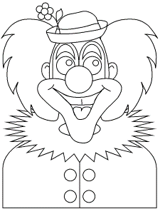 Printable Clown Circus Coloring Page | Coloring Pages 4 Free