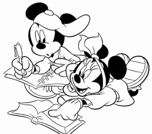 Kids Mickey Mouse Coloring Pages : Mickey and Minnie Mouse