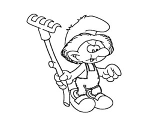 The Smurfs Farmer Coloring Pages
