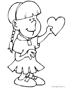 Saint Valentine coloring page - 017