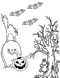 Kids Printable Halloween Coloring Pictures