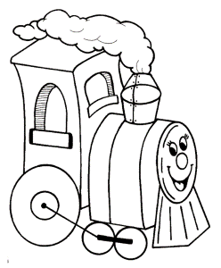 Steam Locomotive Train Coloring Pages - Transportation Coloring