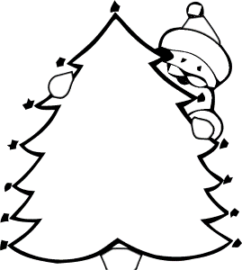christmas tree kids coloring page