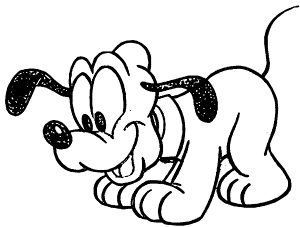 Baby Pluto - Coloring Pages for Kids and for Adults