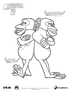 Madagascar 2 : Chimpanzee coloring pages - Coloring - Famous ...