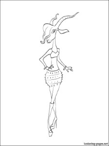 Gazelle Zootopia coloring picture | Coloring pages