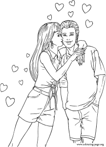 Coloring Pages Love Couple