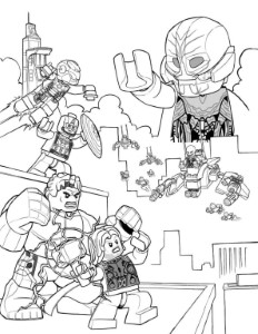 Kids-n-fun.com | Coloring page Lego Marvel Avengers Age of ...