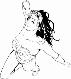 wonder women superhero coloring page - Printable Coloring Page Kids