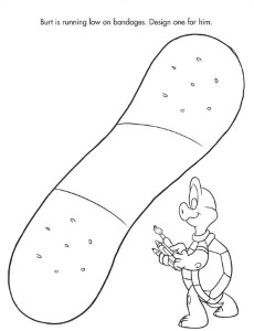 band aid coloring sheet coloring page. thanksgiving turkey ...
