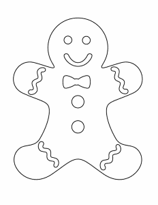 Gingerbread Boy Color Pages - High Quality Coloring Pages