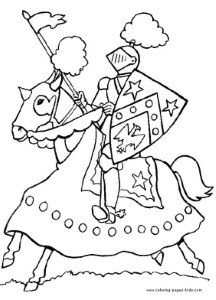 Medieval Knight - Coloring Pages for Kids and for Adults