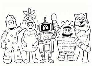 Yo Gabba Gabba Coloring Pages Free - Free Printable Coloring Pages