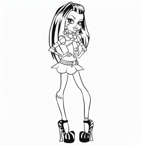Monster high doll coloring pages | coloring pages for kids