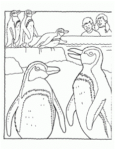 Cute Penguin Family Coloring Page - Penguin Coloring Pages