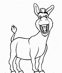 13 Pics of Baby Donkey From Shrek Dragon Coloring Pages - Donkey ...