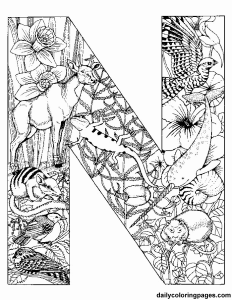 Animal Coloring Pages Letters Adult – Coloring Pics