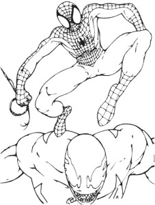 Spiderman Vs Venom Coloring Page