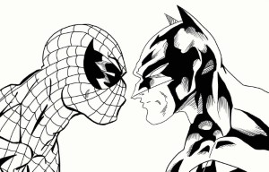 Coloring Pages Spiderman And Batman | Cartoon Coloring pages of ...