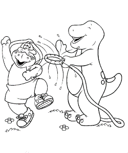 Barney Coloring Pages and Book for Preschoolers | UniqueColoringPages